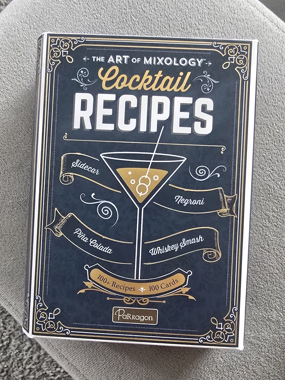 PARAGON Cocktail Recipes Deck - Navy and Gold